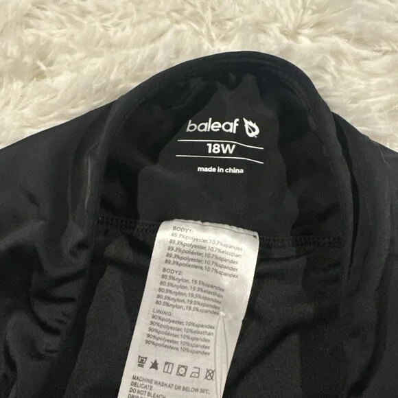 Baleaf womens black NWT lined biking shorts 18W UPF 50+ pull on - Picture 7 of 12